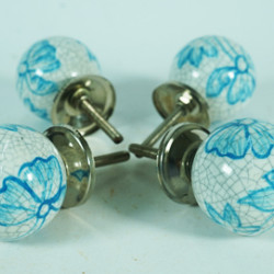 NOVELIKA-Premium Look  Ceramic knobs. For  Kitchen Cupboard ,Furniture Home Décor,  Cabinet - Drawer - Cabinet pulls - Door knobs. (Set Of 5.)