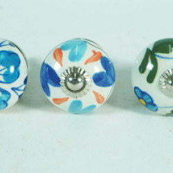 Multicolor Flower Design Ceramic Drawer Knobs - For Kitchen Cabinet Hardware Door Handle Pulls Decorative Dresser - Pack Of 5 Multicolor Flower Design Ceramic Drawer Knobs - For Kitchen Cabinet Hardware Door Handle Pulls Decorative Dresser - Pack Of 5