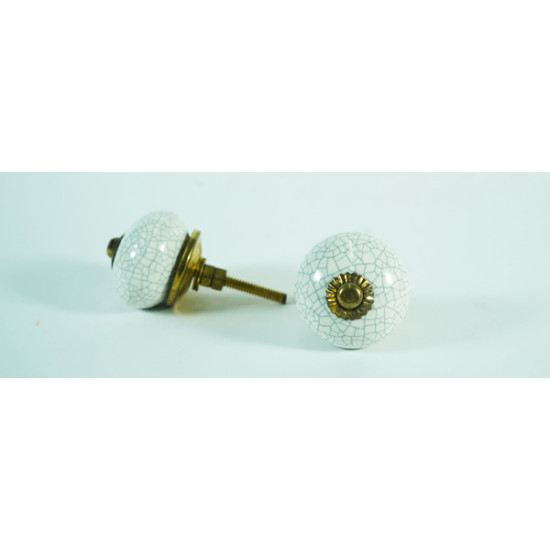Solid White Ceramic Drawer Knobs - For Drawer Kitchen Cabinet Hardware Door Pulls Decorative Dresser Premium Elegance - Pack Of 5