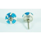 White & Blue Leaf Design Drawer Ceramic Knob - For Kitchen Cabinet Hardware Door Pulls Decorative Dresser - Pack Of 4 White & Blue Leaf Design Drawer Ceramic Knob - For Kitchen Cabinet Hardware Door Pulls Decorative Dresser - Pack Of 4