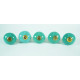Green Ceramic Door Knob - For Drawer Kitchen Cabinet Hardware Door Pulls Decorative Dresser Premium Elegance - Pack Of 5