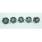 NOVELIKA-Handmade Unique Vintage Design White Dots Ceramic knobs For-  Kitchen Cupboard ,Furniture Home Décor,  Cabinet - Drawer - Cabinet pulls - Door knobs. (Set Of 5.)