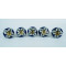 Ceramic  Knobs - White Leaf Design - For Drawer Kitchen Cabinet Hardware Door Pulls Decorative Dresser - Set Of 5
