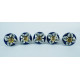 Ceramic  Knobs - White Leaf Design - For Drawer Kitchen Cabinet Hardware Door Pulls Decorative Dresser - Set Of 5