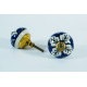 Ceramic  Knobs - White Leaf Design - For Drawer Kitchen Cabinet Hardware Door Pulls Decorative Dresser - Set Of 5