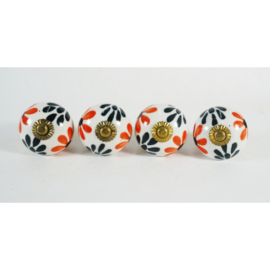 NOVELIKA- Black & Orange Ceramic knobs. For Kitchen Cupboard ,Furniture Home Décor, Cabinet - Drawer - Cabinet pulls - Door knobs. (Set Of 4.) NOVELIKA- Black & Orange Ceramic knobs. For Kitchen Cupboard ,Furniture Home Décor, Cabinet - Drawer - Cabinet pulls - Door knobs. (Set Of 4.)
