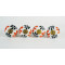 NOVELIKA- Black & Orange Ceramic knobs. For  Kitchen Cupboard ,Furniture Home Décor,  Cabinet - Drawer - Cabinet pulls - Door knobs. (Set Of 4.)
