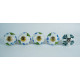 Green & Blue Leaf Design Drawer Ceramic Knob - For Kitchen Cabinet Hardware Door Pulls Decorative Dresser - Pack Of 5