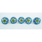 NOVELIKA-Green Flower With Pink Dots  Ceramic knobs. For  Kitchen Cupboard ,Furniture Home Decor,  Cabinet - Drawer - Cabinet pulls - Door knobs. (Set Of 5.)