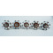 Ceramic  Knobs - Broun Flower Design - Door Handle for Kitchen Cabinets Wardrobe - Set Of 5