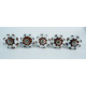 Ceramic  Knobs - Broun Flower Design - Door Handle for Kitchen Cabinets Wardrobe - Set Of 5