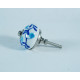 White & Blue Leaf Design Drawer Ceramic Knob - For Kitchen Cabinet Hardware Door Pulls Decorative Dresser - Pack Of 5 White & Blue Leaf Design Drawer Ceramic Knob - For Kitchen Cabinet Hardware Door Pulls Decorative Dresser - Pack Of 5