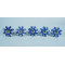 NOVELIKA -White Ceramic Blue Leaf's Knobs- For  Kitchen Cupboard ,Furniture Home Décor,  Cabinet - Drawer - Cabinet pulls - Door knobs. (Set Of 5.)