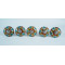 Off White & Multicolor Flower Design Ceramic Drawer Knobs - For Kitchen Cabinet Hardware Door Handle Pulls Decorative Dresser - Pack Of 5