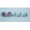 Two Design Set - Ceramic  Knobs - Door Handle for Kitchen Cabinets Wardrobe - Set Of 5