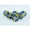 NOVELIKA -Maison Belle Yellow & Blue  Finish -Ceramic  Knobs  For  Kitchen Cupboard ,Furniture Home Décor,  Cabinet - Drawer - Cabinet pulls - Door knobs. (Set Of 5.)