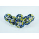 NOVELIKA -Maison Belle Yellow & Blue  Finish -Ceramic  Knobs  For  Kitchen Cupboard ,Furniture Home Décor,  Cabinet - Drawer - Cabinet pulls - Door knobs. (Set Of 5.)