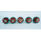 NOVELIKA -Brown Flower  Hand Painted Ceramic knobs. For  Kitchen Cupboard ,Furniture Home Décor,  Cabinet - Drawer - Cabinet pulls - Door knobs. (Set Of 5.)
