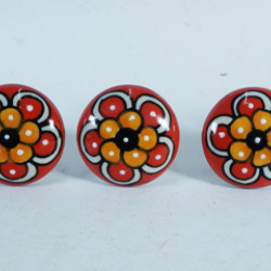 NOVELIKA -Modern Round Artistic Flower Design Knobs . For  Kitchen Cupboard ,Furniture Home Décor,  Cabinet - Drawer - Cabinet pulls - Door knobs. (Set Of 5.)