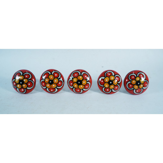 NOVELIKA -Modern Round Artistic Flower Design Knobs . For Kitchen Cupboard ,Furniture Home Décor, Cabinet - Drawer - Cabinet pulls - Door knobs. (Set Of 5.) NOVELIKA -Modern Round Artistic Flower Design Knobs . For Kitchen Cupboard ,Furniture Home Décor, Cabinet - Drawer - Cabinet pulls - Door knobs. (Set Of 5.)