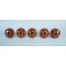NOVELIKA -Modern Round Artistic Flower Design Knobs . For  Kitchen Cupboard ,Furniture Home Décor,  Cabinet - Drawer - Cabinet pulls - Door knobs. (Set Of 5.)