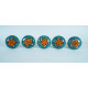 NOVELIKA-Colorful Big Star  Ceramic knobs. For  Kitchen Cupboard ,Furniture Home Décor,  Cabinet - Drawer - Cabinet pulls - Door knobs. (Set Of 5.) 