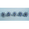 White Round Blue Flower Design - Ceramic Knobs - Farmhouse, Home, Office, Garage, Room, Bathroom, Kitchen, Bedroom - Set Of 5