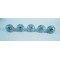 Grey & White Leaf Flower Design Drawer Ceramic Knob - For Kitchen Cabinet Hardware Door Pulls Decorative Dresser - Pack Of 5