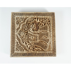 NOVELIKA- New Wooden Multi Design Printing Block. Ideal for use on Fabric, Paper, Canvas, Water Colors, Acrylic Colors and Vegetable Colors. ( Set Of 2 )