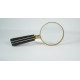 NOVELIKA-Magnifying Glass Black Handel With White Lines- for Computer Desk-Gift for New Office bookshelf décor, coffee table décor 1 Pieces.
