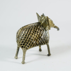 100% Brass Elephant Decorative Showpiece - For Home - Office - Interior Decor Handcrafted I Handmade | Gold colour Antique Design