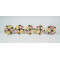 Yellow & Red Vintage Handmade Ceramic Knobs - For Kitchen Cabinet Hardware Door Furniture Handle Drawer Pulls Dresser Handle Knobs - Pack of 5