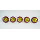 Red & Yellow Vintage Handmade Ceramic Knobs - For Kitchen Cabinet Hardware Door Furniture Handle Drawer Pulls Dresser Handle Knobs - Pack of 5 Red & Yellow Vintage Handmade Ceramic Knobs - For Kitchen Cabinet Hardware Door Furniture Handle Drawer Pulls Dresser Handle Knobs - Pack of 5