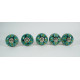 Green & Black Flower Design - Ceramic Knobs - Door Handle For Kitchen Cabinets Wardrobe - Set Of 5 Green & Black Flower Design - Ceramic Knobs - Door Handle For Kitchen Cabinets Wardrobe - Set Of 5