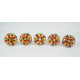 Red & Orange Vintage Handmade Ceramic Knobs - For Kitchen Cabinet Hardware Door Furniture Handle Drawer Pulls Dresser Handle Knobs - Pack of 5 Red & Orange Vintage Handmade Ceramic Knobs - For Kitchen Cabinet Hardware Door Furniture Handle Drawer Pulls Dresser Handle Knobs - Pack of 5