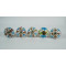 Multicolor Flower Design - Ceramic knobs - Two Design - Kitchen Cabinet Hardware Door Decorative Dresser Pulls - Set Of 5