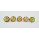 Red Flower Design - Ceramic  Knobs - For Farmhouse, Home, Office, Garage, Room, Bathroom, Kitchen, Bedroom - Set Of 5