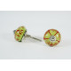 Red Flower Design - Ceramic  Knobs - For Farmhouse, Home, Office, Garage, Room, Bathroom, Kitchen, Bedroom - Set Of 5