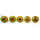 NOVELIKA-Jaipuri Art- Cabinet Knobs are Made of Premium Ceramic, and the Hardware is Made of Rust Free High Quality Metal.(Set of 5 )