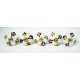 White &  Colourful Leaf Design Ceramic Drawer Knobs - For Kitchen Cabinet Hardware Door Handle Pulls Decorative Dresser - Pack Of 5