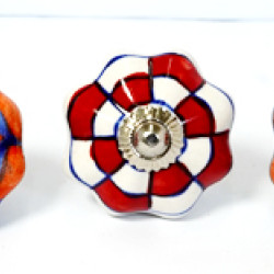 Ceramic Knobs - Two Design Set - Hardware Door Decorative Dresser Pulls Luxurious Crafted by Hand - Set of 5 Ceramic Knobs - Two Design Set - Hardware Door Decorative Dresser Pulls Luxurious Crafted by Hand - Set of 5