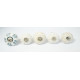 White & Multi Design Ceramic Drawer Knobs - For Kitchen Cabinet Hardware Door Handle Pulls Decorative Dresser - Pack Of 5