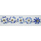 White & Blue Leaf Design Drawer Ceramic Knob - For Kitchen Cabinet Hardware Door Pulls Decorative Dresser - Pack Of 5