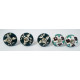 Two Design Set - Ceramic  Knobs - For Drawer Kitchen Cabinet Hardware Door Pulls Decorative Dresser - Set Of 5