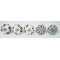 White & Black Leaf Flower Design Ceramic Drawer Knobs - For Kitchen Cabinet Hardware Door Handle Pulls Decorative Dresser - Pack Of 5