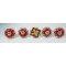 NOVELIKA -Unique Ceramic Vintage Flower Pottery Drawer Handle Door Knobs and Pulls for Kitchen Cabinets Home Interior Décor(SET OF 5 )