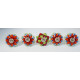 NOVELIKA -Unique Ceramic Vintage Flower Pottery Drawer Handle Door Knobs and Pulls for Kitchen Cabinets Home Interior Décor(SET OF 5 )