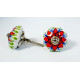 NOVELIKA -Unique Ceramic Vintage Flower Pottery Drawer Handle Door Knobs and Pulls for Kitchen Cabinets Home Interior Décor(SET OF 5 )