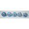 White & Blue Flower Design Ceramic Drawer Knobs - For Kitchen Cabinet Hardware Door Handle Pulls Decorative Dresser - Pack Of 5