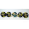 Off White & colourful Flower Design Ceramic Drawer Knobs - For Kitchen Cabinet Hardware Door Handle Pulls Decorative Dresser - Pack Of 5